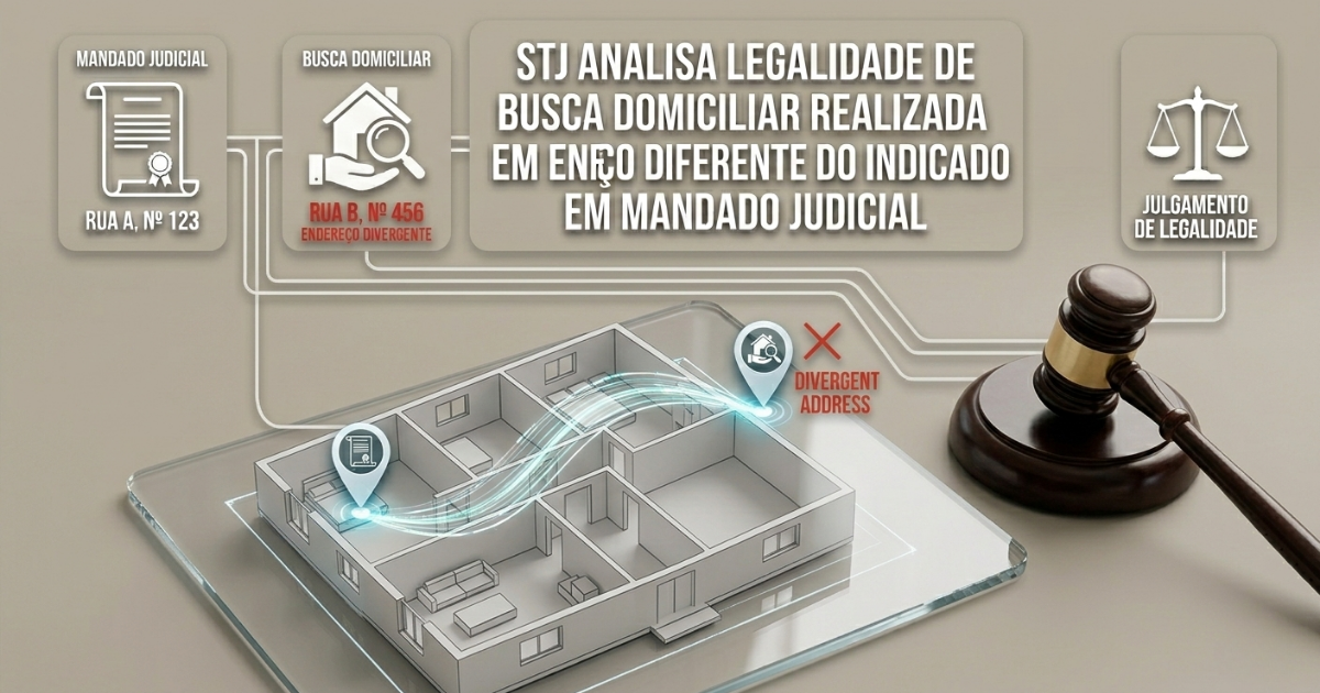 STJ analisa legalidade de busca domiciliar realizada em endereço diferente do indicado em mandado judicial